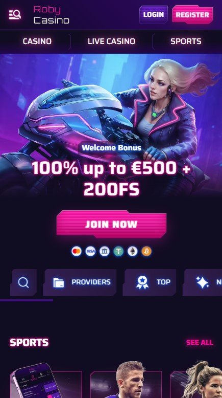 Image: Herzlich Willkommen beim Roby Casino - Deutschland Online Casino Spielwelt